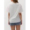imageCHARTOU Women Summer Casual Cotton Floral T Shirts Vintage Boho Wildflower Graphic Loose Tees TopsYellow