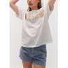 imageCHARTOU Women Summer Casual Cotton Floral T Shirts Vintage Boho Wildflower Graphic Loose Tees TopsYellow