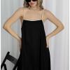 imageCHARTOU Women Summer Spaghetti Straps Linen Sleeveless Maxi Long Flowy DressBlack
