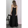 imageCHARTOU Women Summer Spaghetti Straps Linen Sleeveless Maxi Long Flowy DressBlack