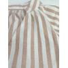 imageCHARTOU Women Summer Striped Beach Vacation Mini Dress 34 Sleeve Boho Chic Outfits Tunic Shift DressKhaki