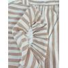 imageCHARTOU Women Summer Striped Beach Vacation Mini Dress 34 Sleeve Boho Chic Outfits Tunic Shift DressKhaki