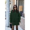 imageCHARTOU Women Sweater Skirt Sets 2 Pieces Outfits Loose Fit Pullover Sweater Knitted Mini SkirtGreen