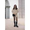 imageCHARTOU Women Sweater Skirt Sets 2 Pieces Outfits Loose Fit Pullover Sweater Knitted Mini SkirtKhaki