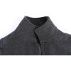imageCHARTOU Women Winter Long Pea Coat Wool Blend Stand Collar Single Breast Thicken Blazer JacketBlack