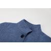imageCHARTOU Women Winter Long Pea Coat Wool Blend Stand Collar Single Breast Thicken Blazer JacketBlue