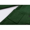 imageCHARTOU Women Winter Long Pea Coat Wool Blend Stand Collar Single Breast Thicken Blazer JacketGreen
