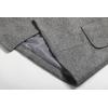 imageCHARTOU Women Winter Long Pea Coat Wool Blend Stand Collar Single Breast Thicken Blazer JacketGrey