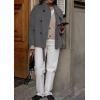 imageCHARTOU Women Winter Stand Collar Wool Blend Jacket Double Breasted Pea Coat Button Cropped Trench Coat OvercoatGrey
