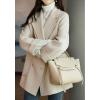 imageCHARTOU Women Wool Coat Peacoat Jacket Thick Loose Double Breasted Pea Coat Woolen Winter OvercoatBeige