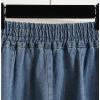 imageCHARTOU Womens Casual Back Elastic Waist Flared Summer Denim Jean ALine Midi SkirtBlue