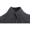 imageCHARTOU Womens Casual Thicken Wool Blend Stand Collar Single Breasted Pea CoatBlack