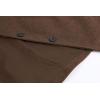 imageCHARTOU Womens Casual Thicken Wool Blend Stand Collar Single Breasted Pea CoatBrown