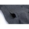 imageCHARTOU Womens Casual Thicken Wool Blend Stand Collar Single Breasted Pea CoatGrey