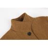 imageCHARTOU Womens Casual Thicken Wool Blend Stand Collar Single Breasted Pea CoatKhaki