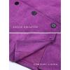 imageCHARTOU Womens Casual Thicken Wool Blend Stand Collar Single Breasted Pea CoatPurple