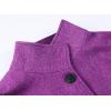 imageCHARTOU Womens Casual Thicken Wool Blend Stand Collar Single Breasted Pea CoatPurple