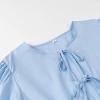 imageCHARTOU Womens Cute Bow Tie Front Mini Dress Babydoll Puff Short Sleeve Dresses Ruffle Y2k Peplum SundressBlue