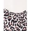 imageCHARTOU Womens Cute Bow Tie Front Mini Dress Babydoll Puff Short Sleeve Dresses Ruffle Y2k Peplum SundressLeopard Print