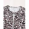 imageCHARTOU Womens Cute Bow Tie Front Mini Dress Babydoll Puff Short Sleeve Dresses Ruffle Y2k Peplum SundressLeopard Print
