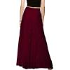 imageCHARTOU Womens Elegant Floral Lace Elastic High Waist Pleated Maxi Long Beach SkirtsRed
