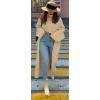 imageCHARTOU Womens Elegant Turtleneck High Slit Maxi Long Knitted Sweater DressApricot