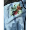 imageCHARTOU Womens Floral Linen Button Down Wrap Tie Knot Boho Beach Shirt Dress with BeltBlue