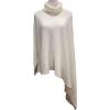 imageCHARTOU Womens Flowy Cowl Neck Asymmetric Knitted Cape Shawl Sweater PonchoWhite