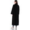 imageCHARTOU Womens Oversized Notched Collar Wool Blend Single Breast Midi Long Trench CoatBlack