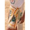imageCHARTOU Womens Summer Floral Print Wrap Short Skirt Knot Side High Waist A Line Beach Mini SkirtFloral