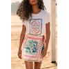imageCHARTOU Womens Summer Floral Print Wrap Short Skirt Knot Side High Waist A Line Beach Mini SkirtRed