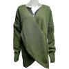 imageCHARTOU Womens Trendy V Neck Crisscross Knitted Sweater Pullover KnitwearArmy Green