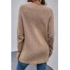 imageCHARTOU Womens Trendy V Neck Crisscross Knitted Sweater Pullover KnitwearKhaki