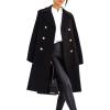 imageCHARTOU Womens Winter Jacket DoubleBreasted Wool Blend Warm Long Trench CoatBlack