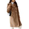 imageCHARTOU Womens Winter Jacket DoubleBreasted Wool Blend Warm Long Trench CoatCamel