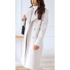 imageCHARTOU Womens Winter Jacket DoubleBreasted Wool Blend Warm Long Trench CoatWhite