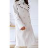imageCHARTOU Womens Winter Jacket DoubleBreasted Wool Blend Warm Long Trench CoatWhite