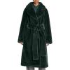 imageCHARTOU Women Faux Fur Coat Long Sleeve Winter Fluffy Jacket Overcoat Warm Fuzzy Coat Cardigan with Belt OutdoorDark Green