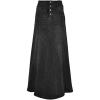 imageCHARTOU Womens Retro Exposure ButtonFly Packaged Hip ALine Maxi Long Denim SkirtBlack