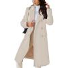 imageCHARTOU Womens Winter Jacket DoubleBreasted Wool Blend Warm Long Trench CoatLight Beige