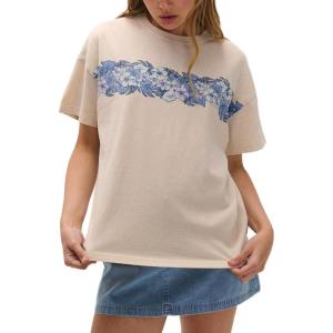 imageCHARTOU Women Summer Casual Cotton Floral T Shirts Vintage Boho Wildflower Graphic Loose Tees TopsAprioct