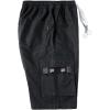 imageCHARTOU Mens Camo Drawstring Multi Pockets Ripstop Walk Tooling Cargo ShortsBlack
