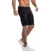 imageCHARTOU Mens Summer MidRise Distressed Roll Up Cuffed Knee Length Denim ShortsBlack