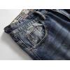 imageCHARTOU Mens Vintage Washed Distressed Broken Ripped Classic Fit Denim Jean Shorts with HolesDark Blue