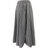 imageCHARTOU Womens Summer Elastic High Waist Plaid Ruffled Maxi Skirt Swing Flowy A Line SkirtBlack