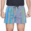 imageCHARTOU Men Trendy Rainbow Reflective Workout Running Shorts Lightweight Fluorescent Biker ShortsBlack