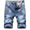 imageCHARTOU Mens Vintage Washed Distressed Broken Ripped Classic Fit Denim Jean Shorts with HolesLight Blue