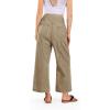 imageCHARTOU Denim Harem Pants for Women Loose Fit Wide Leg Cropped Barrel JeansKhaki