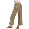 imageCHARTOU Denim Harem Pants for Women Loose Fit Wide Leg Cropped Barrel JeansKhaki