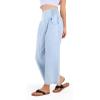 imageCHARTOU Denim Harem Pants for Women Loose Fit Wide Leg Cropped Barrel JeansLight Blue